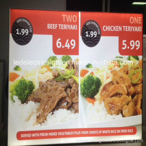 Aluminum Frameless Fabric LED Light Box for Restaurant Menu Boad